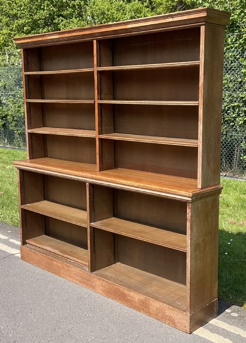 EDWARDIAN OAK LIBRARY BOOKCASE - ADDITIONAL PHOTO 5