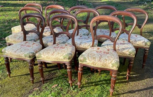 SET OF TWELVE VICTORIAN MAHOGANY DINING CHAIRS - ADDITIONAL PHOTO 4