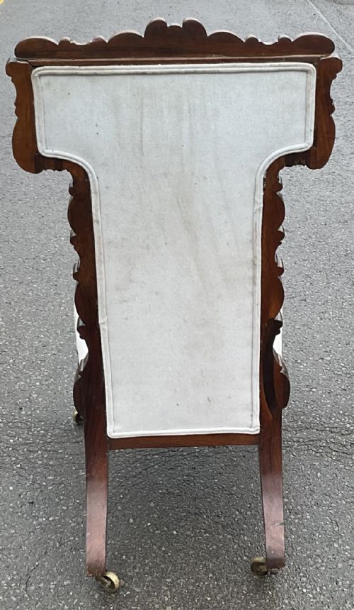 VICTORIAN MAHOGANY PRAYER CHAIR - ADDITIONAL PHOTO 5