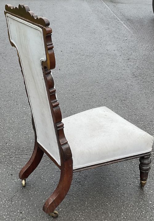 VICTORIAN MAHOGANY PRAYER CHAIR - ADDITIONAL PHOTO 6
