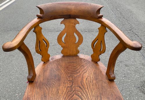 VICTORIAN ELM CAPTAINS ARMCHAIR - ADDITIONAL PHOTO 1