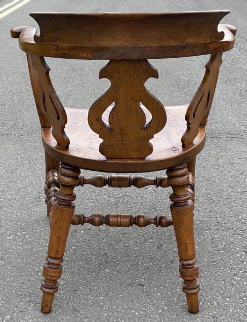 VICTORIAN ELM CAPTAINS ARMCHAIR - ADDITIONAL PHOTO 9