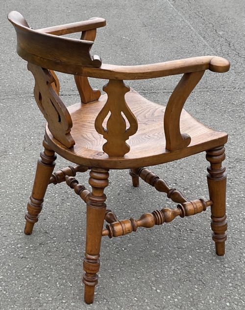 VICTORIAN ELM CAPTAINS ARMCHAIR - ADDITIONAL PHOTO 10