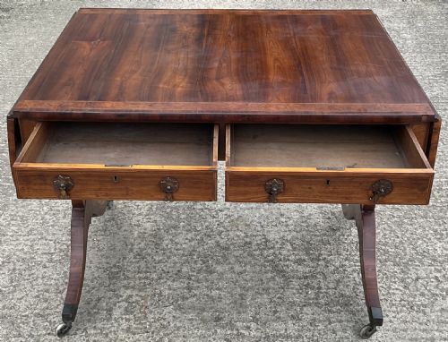 REGENCY MAHOGANY SOFA TABLE - ADDITIONAL PHOTO 2