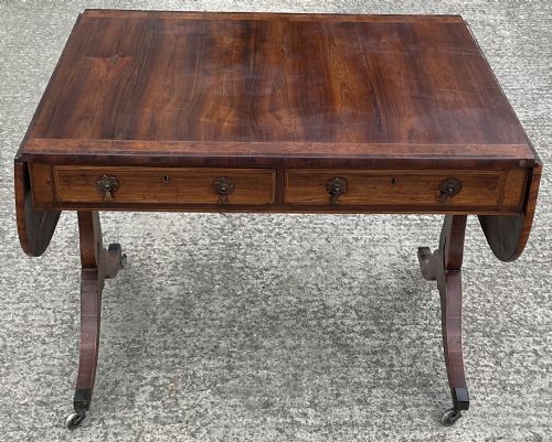 REGENCY MAHOGANY SOFA TABLE - ADDITIONAL PHOTO 4