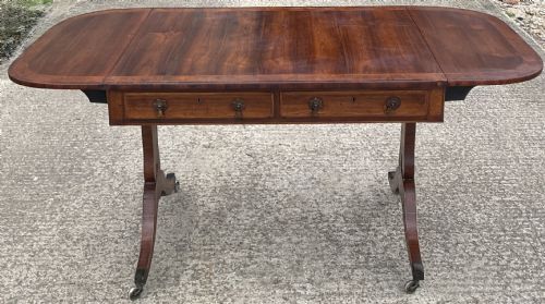 REGENCY MAHOGANY SOFA TABLE - ADDITIONAL PHOTO 5