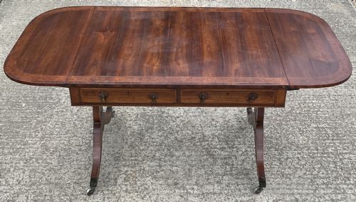 REGENCY MAHOGANY SOFA TABLE - ADDITIONAL PHOTO 6