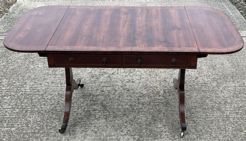 REGENCY MAHOGANY SOFA TABLE - ADDITIONAL PHOTO 7