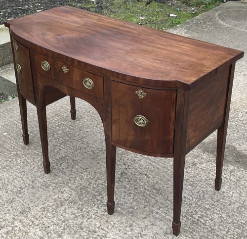 GEORGIAN MAHOGANY BOWFRONT SIDEBOARD - ADDITIONAL PHOTO 4