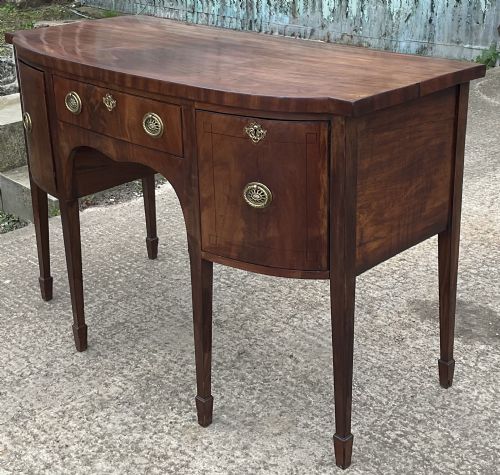 GEORGIAN MAHOGANY BOWFRONT SIDEBOARD - ADDITIONAL PHOTO 5