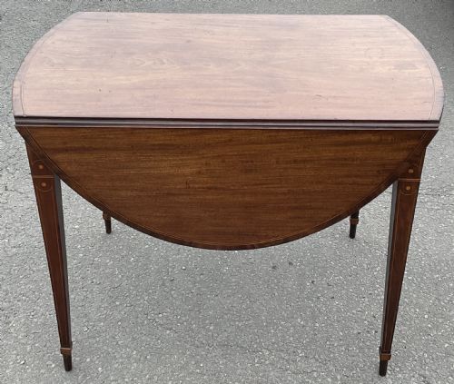 GEORGIAN OVAL MAHOGANY DROPLEAF TABLE - ADDITIONAL PHOTO 1