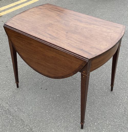 GEORGIAN OVAL MAHOGANY DROPLEAF TABLE - ADDITIONAL PHOTO 5