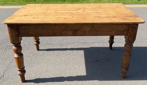 VICTORIAN PINE KITCHEN TABLE - ADDITIONAL PHOTO 1