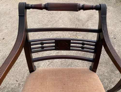 PAIR GEORGIAN MAHOGANY CARVER ARMCHAIRS - ADDITIONAL PHOTO 2