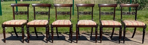 SET OF SIX REGENCY ROSEWOOD DINING CHAIRS - ADDITIONAL PHOTO 1