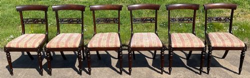 SET OF SIX REGENCY ROSEWOOD DINING CHAIRS - ADDITIONAL PHOTO 4