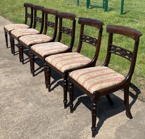 SET OF SIX REGENCY ROSEWOOD DINING CHAIRS - ADDITIONAL PHOTO 6