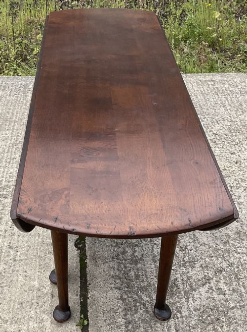 GEORGIAN STYLE LARGE OVAL MAHOGANY DROPLEAF DINING TABLE - ADDITIONAL PHOTO 7
