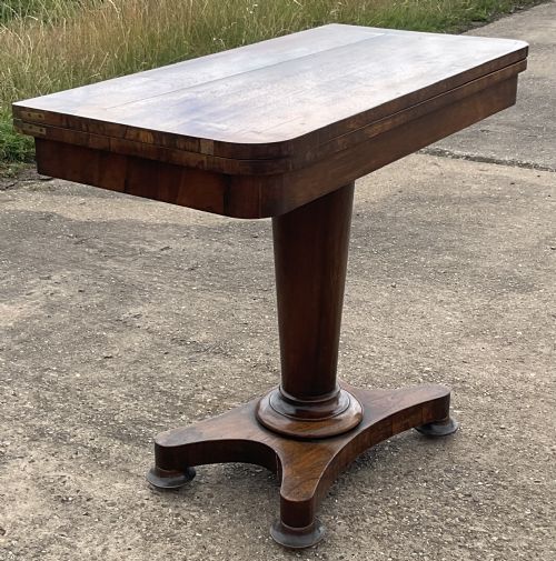 EARLY VICTORIAN MAHOGANY FOLDOVER CARD TABLE - ADDITIONAL PHOTO 2