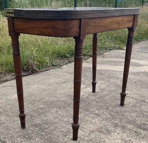 GEORGIAN MAHOGANY FOLDOVER TEA TABLE - ADDITIONAL PHOTO 1