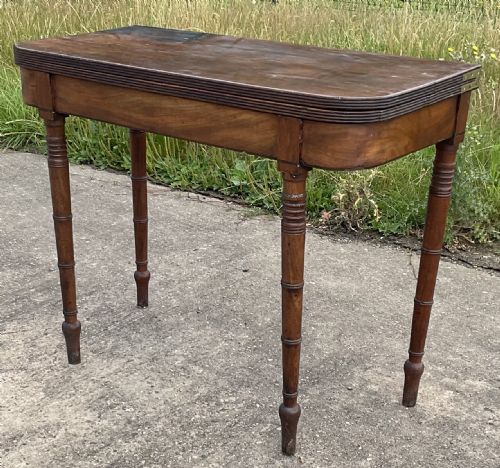 GEORGIAN MAHOGANY FOLDOVER TEA TABLE - ADDITIONAL PHOTO 2