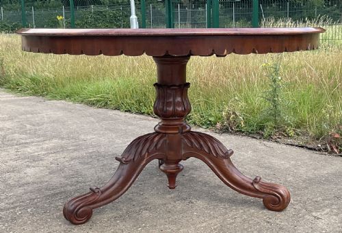 VICTORIAN MAHOGANY CIRCULAR TOP CENTRE TABLE - ADDITIONAL PHOTO 1