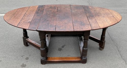 Antique Large Oak Gateleg Dining Table