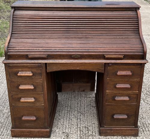 Victorian Oak Rolltop Desk
