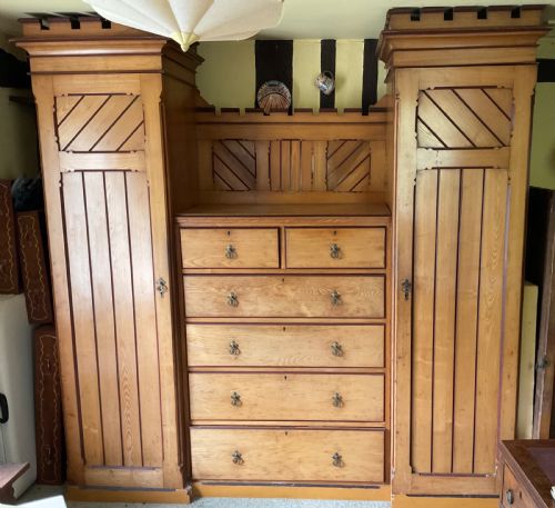 Aesthetic Movement Triple Wardrobe