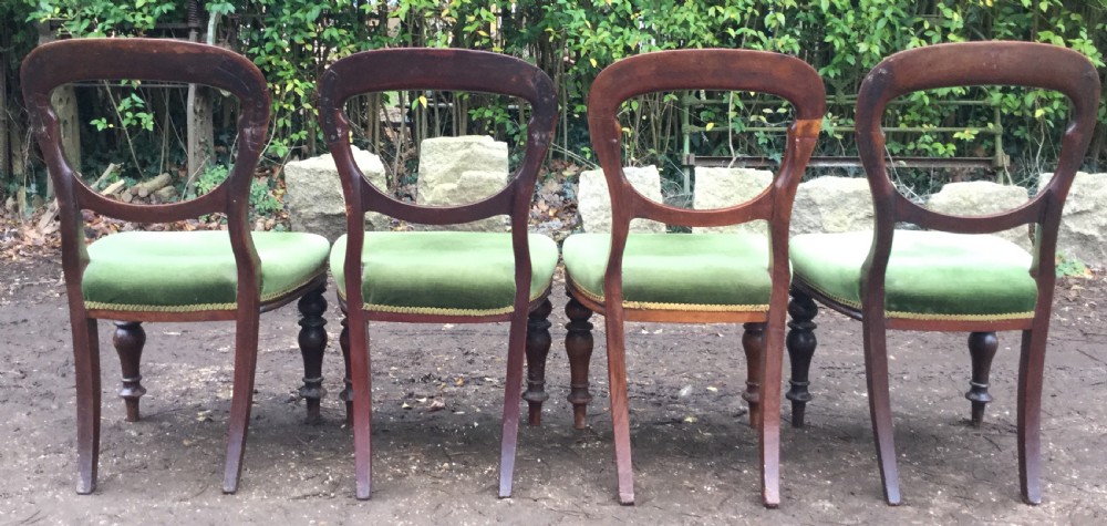 Set of Four Victorian Mahogany Dining Chairs View V