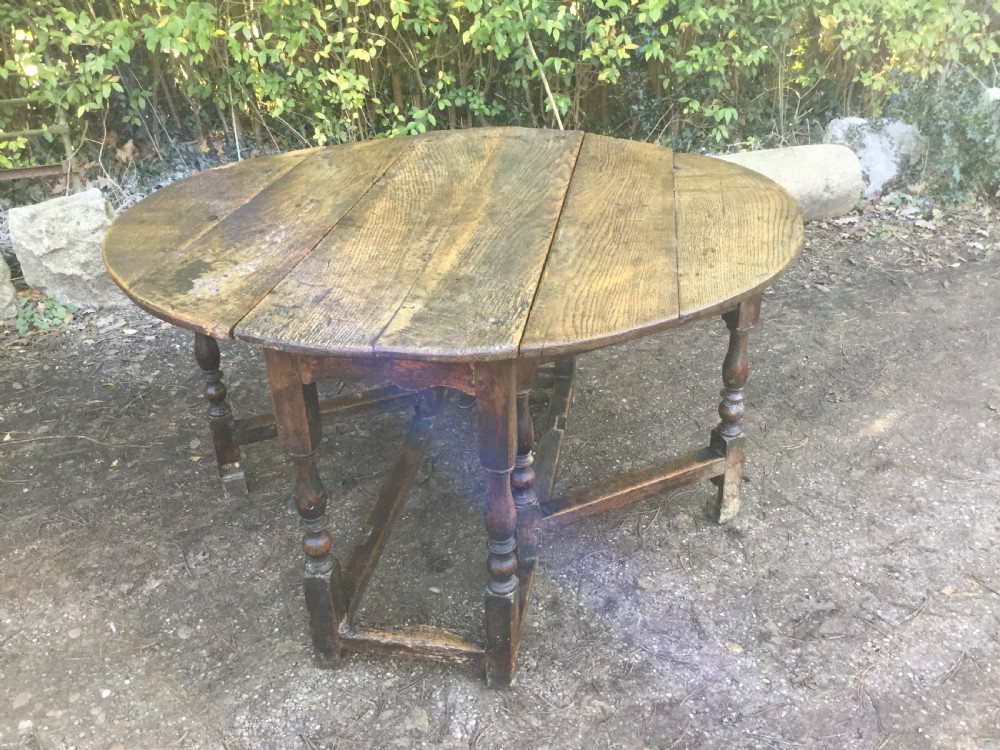 Antique Large Oak Gateleg Dining Table View VII