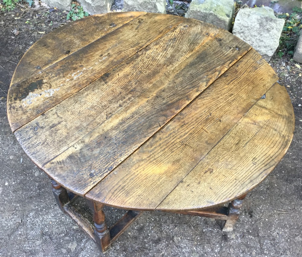 Antique Large Oak Gateleg Dining Table View IX