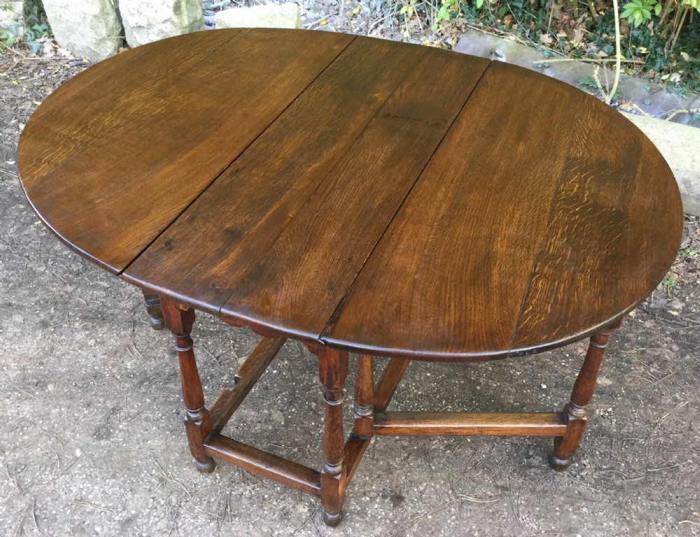 Antique Oak Gateleg Dining Table 