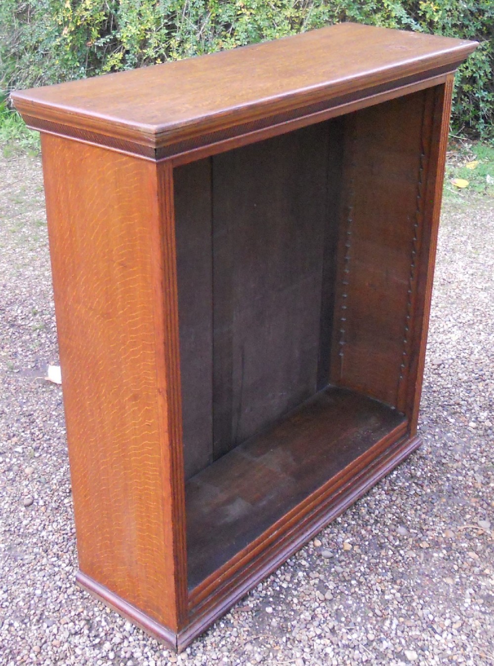 Edwardian Small Oak Open Bookcase 