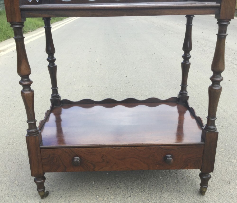 Regency Rosewood Whatnot Stand View VIII