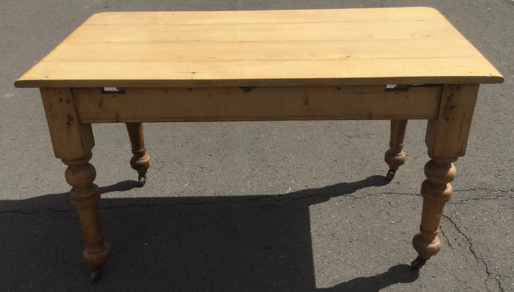 Victorian Pine Kitchen Table  View III