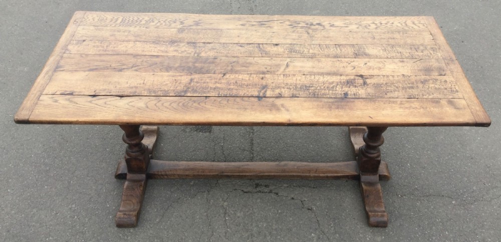 Antique Oak Refectory Dining Table  View VI