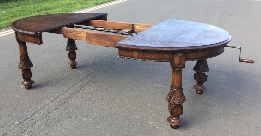 Oval Oak Extending Dining Table to Seat Ten View VII
