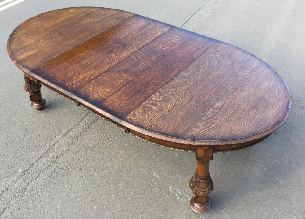 Oval Oak Extending Dining Table to Seat Ten View XII