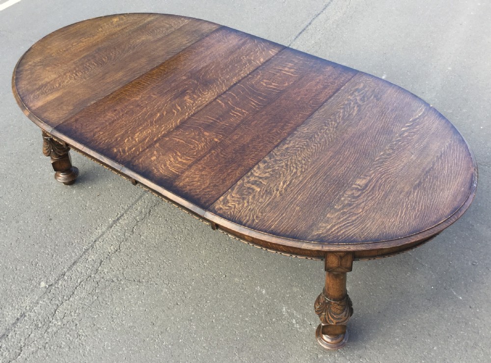 Oval Oak Extending Dining Table to Seat Ten View XIII
