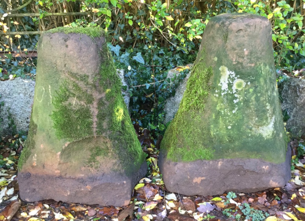Pair Antique Garden Sandstone Stands View IV