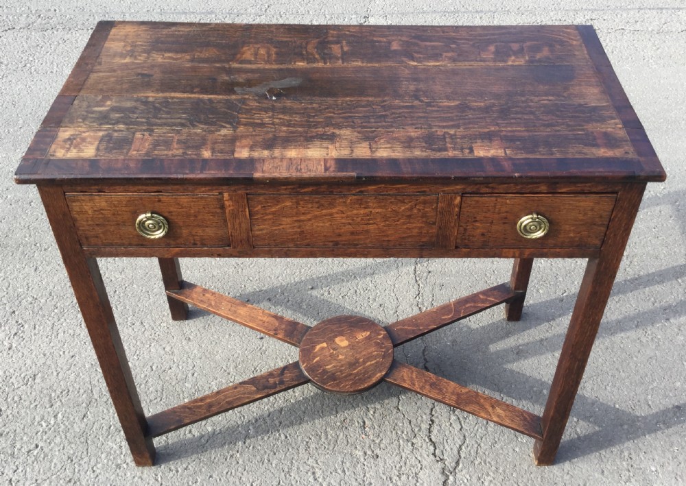 Georgian Oak Side Table  View II
