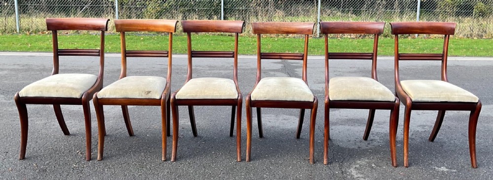 Set of Six Regency Mahogany Dining Chairs View XI