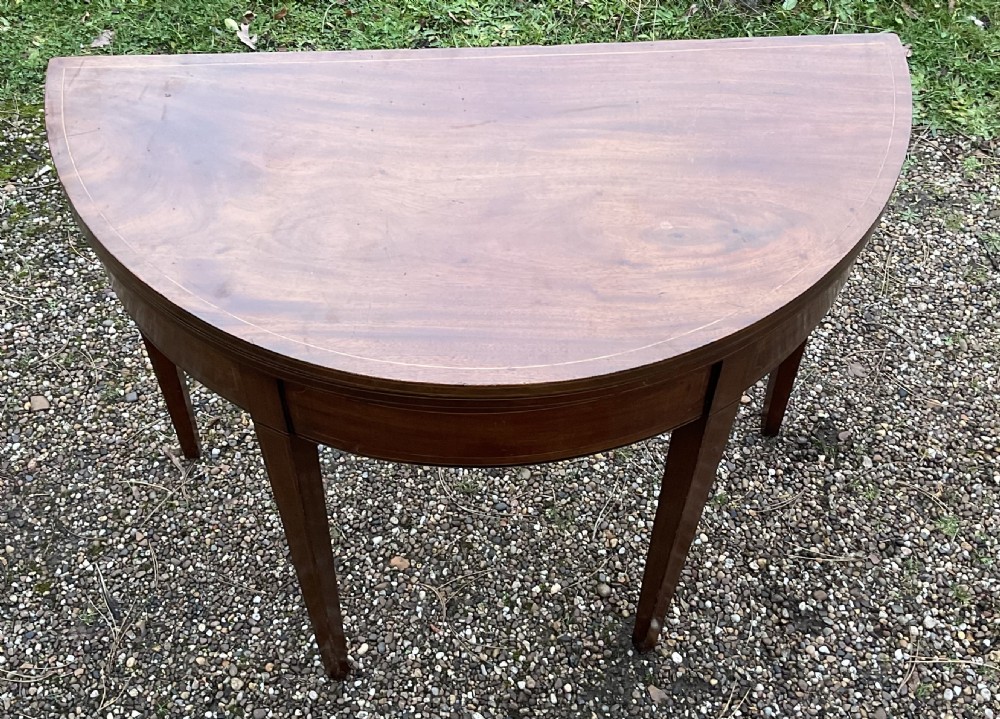 Georgian Mahogany Bowfront Tea Table View V