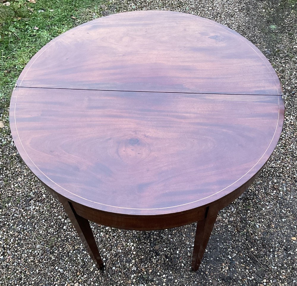 Georgian Mahogany Bowfront Tea Table View VI