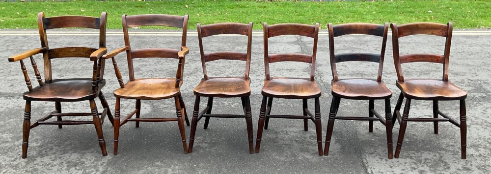 Six Windsor Kitchen Chairs