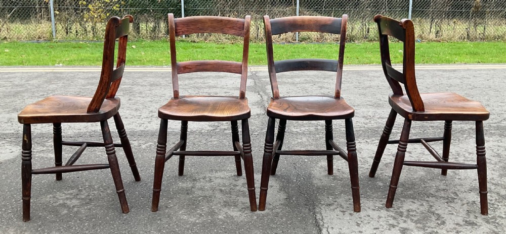 Six Windsor Kitchen Chairs View II
