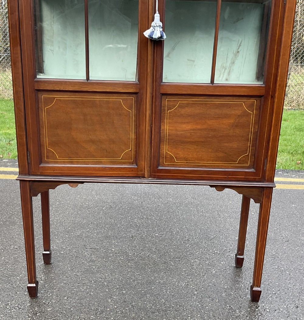 Edwardian Inlaid China Display Cabinet View VII