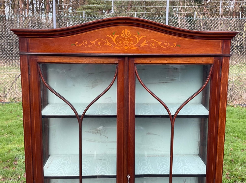 Edwardian Inlaid China Display Cabinet View VIII