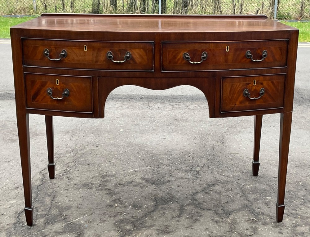 Georgian Style Bowfront Mahogany Dressing Table  View II